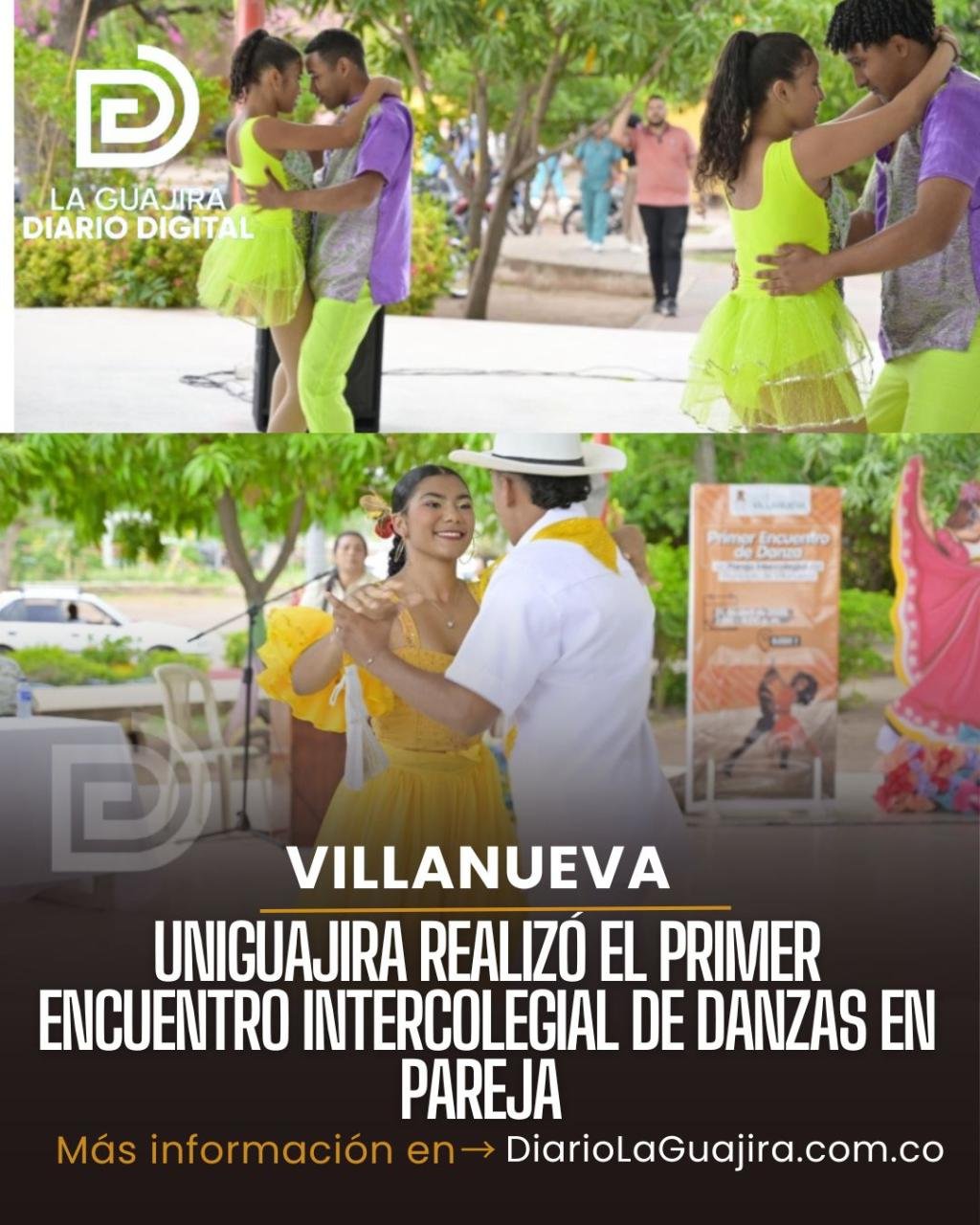 Uniguajira realizó el primer encuentro intercolegial de danzas en pareja del municipio de Villanueva