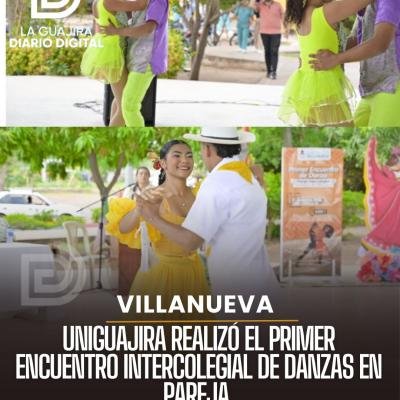 Uniguajira realizó el primer encuentro intercolegial de danzas en pareja del municipio de Villanueva