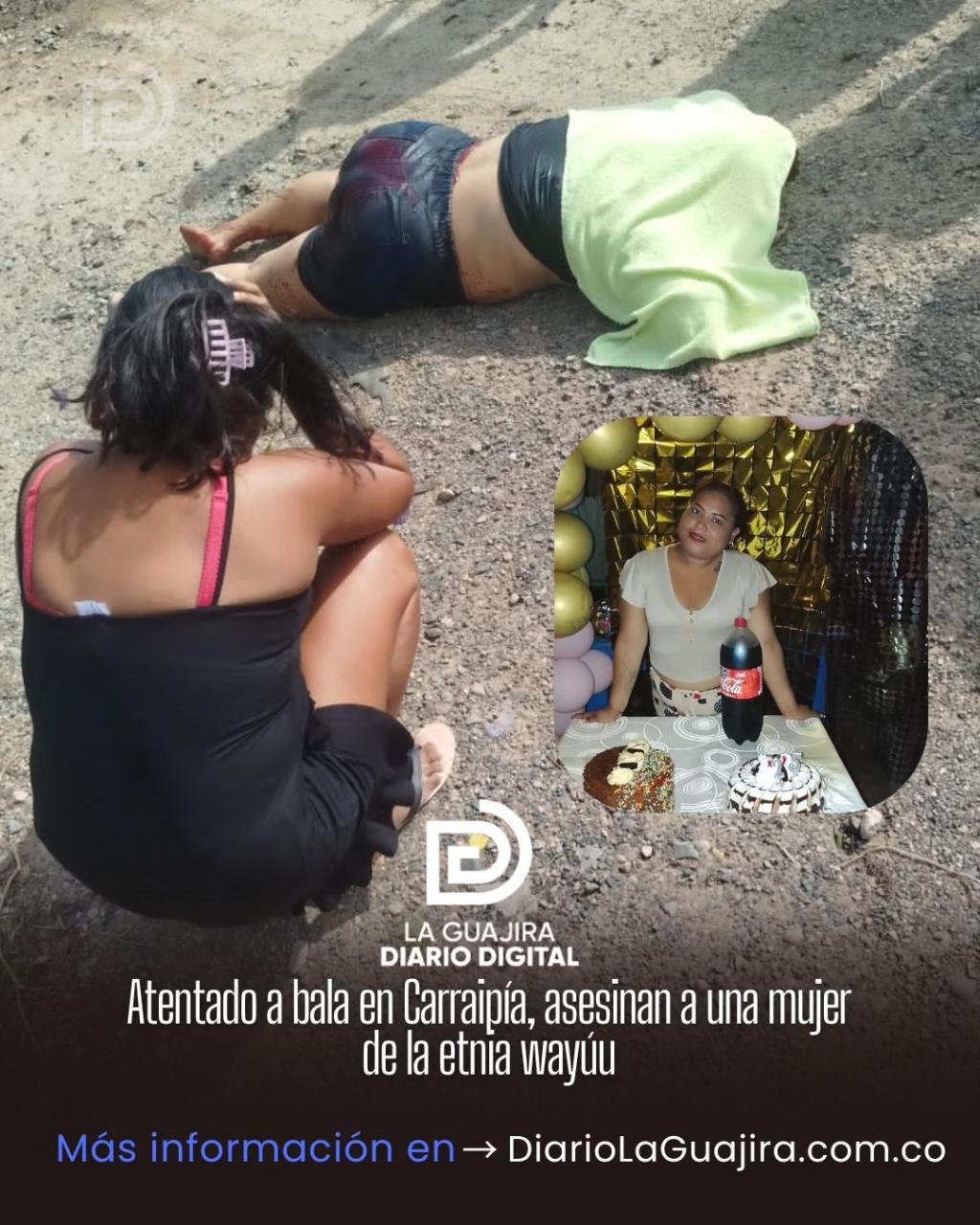 Atentado a bala en Carraipía, asesinan a una mujer de la etnia wayúu