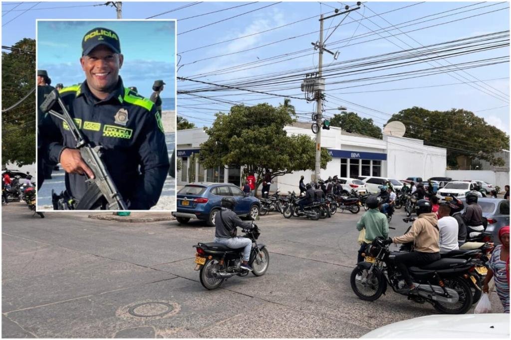 Un policía de turismo es la víctima fatal del atraco a mano armada en el banco BBVA de Riohacha