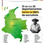 CNE confirma cierre de escrutinios al 100% en 31 departamentos del país