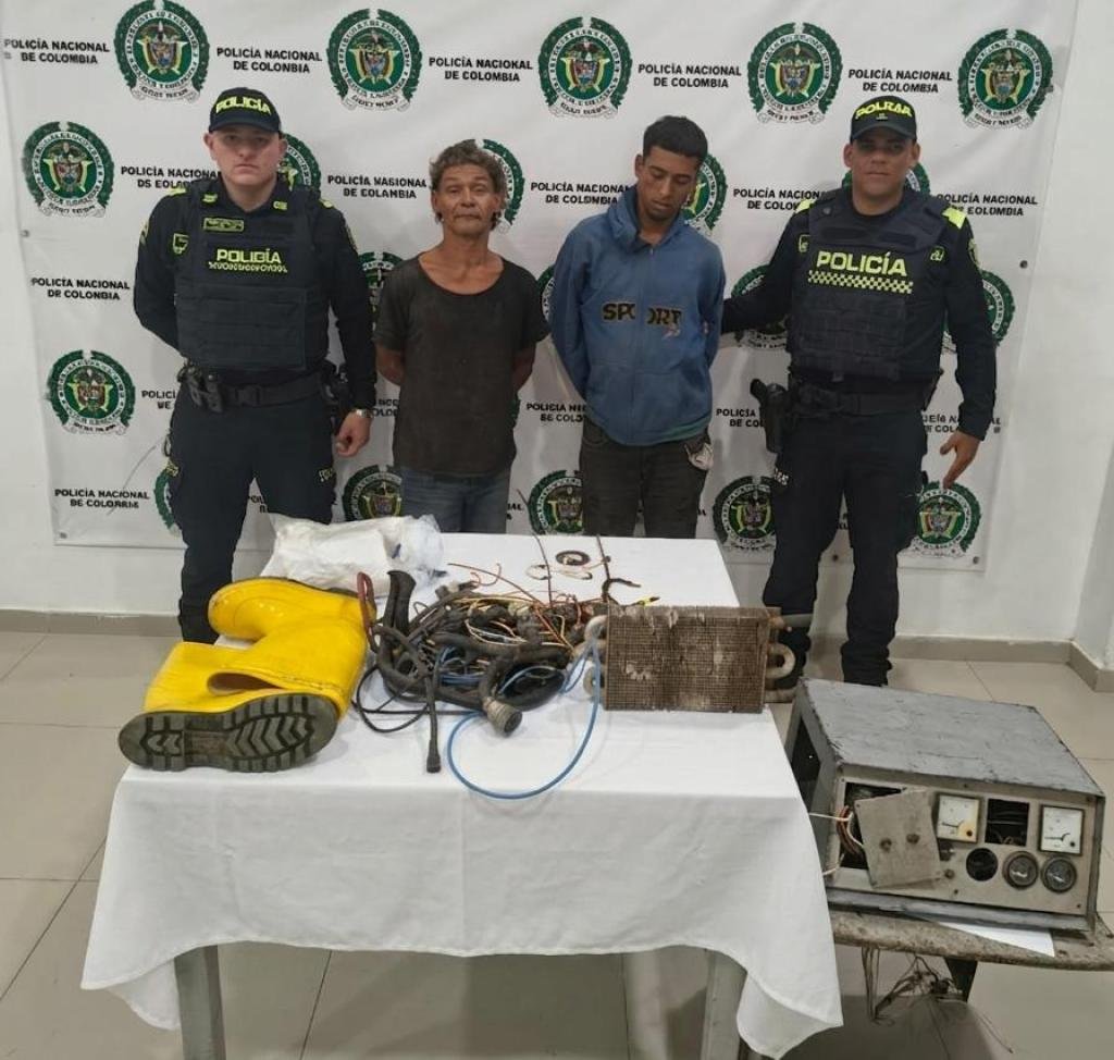 Capturados en flagrancia por hurto en Riohacha: recuperan elementos avaluados en $7 millones