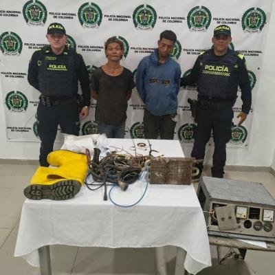 Capturados en flagrancia por hurto en Riohacha: recuperan elementos avaluados en $7 millones