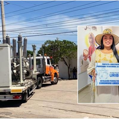 Martha Peralta Epieyú le cumple a Uribia y Manaure: subestación móvil de energía ya va camino a esos municipios*