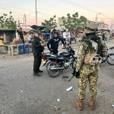 Fuerza Pública refuerza operativos de control en Uribia y corregimientos ante la temporada turística de Semana Santa