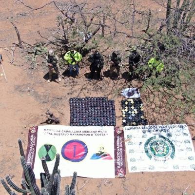 Ejército Nacional frustra plan criminal del GAO ELN con hallazgo de 235 minas antipersona en La Guajira