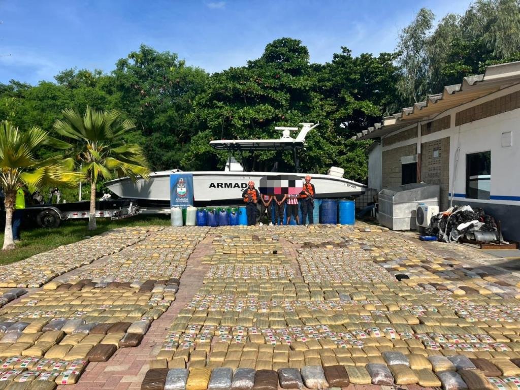 Incautada más de una tonelada de Marihuana en el Caribe Colombiano
